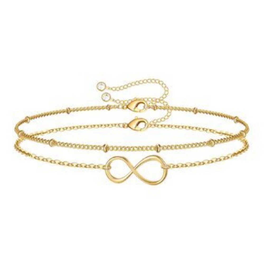 Elegant Gold Infinity Bracelet 18k Gold Plated